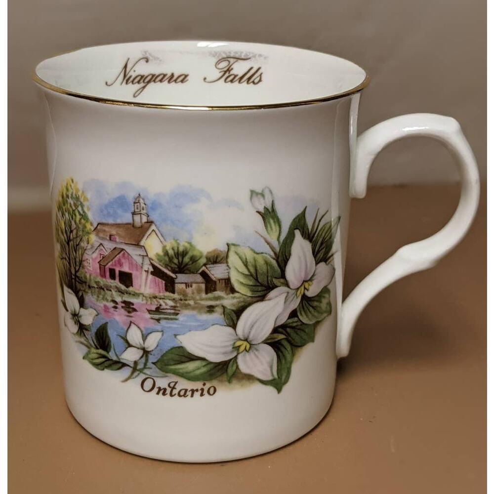 Crown Trent Vintage China Niagara Falls Souvenir Mug Tea Cup Ontario Canada